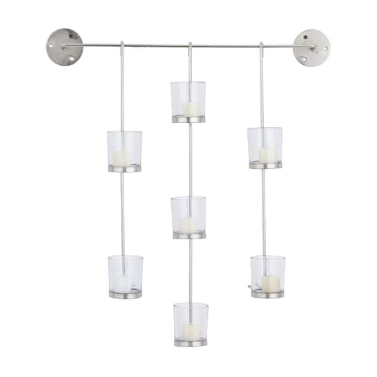 CosmoLiving by Cosmopolitan 27" Silver Contemporary Wall Sconce